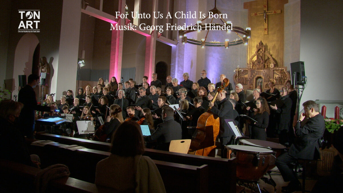TonArt singt "For Unto Us a Child is Born" aus dem Messias von Georg Friedrich Händel
